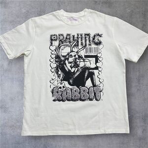 Praying Rabbit Heavyweight Vixen Tee Big & Tall White Black Men's Size XXL